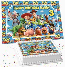 TOY STORY PERSONALISED RECTANGLE SQUARE ICING EDIBLE COSTCO CAKE TOPPER R2-041