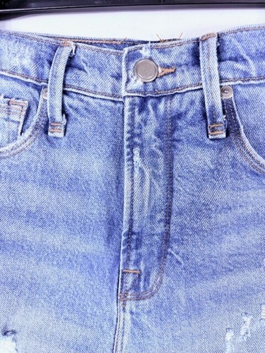 Good American Cut-Off Denim Jeans Shorts bombshell 6 28 blau Stretch - Bild 3 von 5
