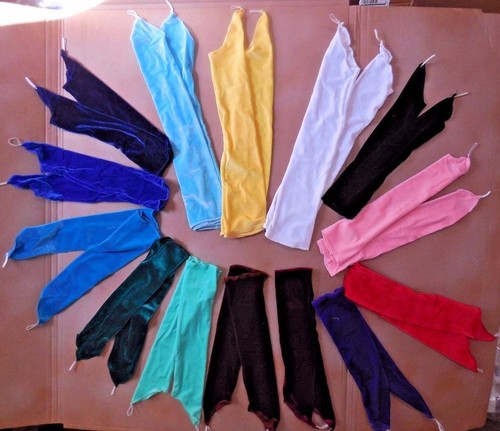 Velvet Spandex Mitts Many Colors Dance Tap Jazz fingerless gloves child ladies - Picture 2 of 22