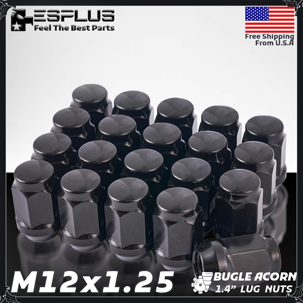20 Pc Suzuki Lug Nut M12x1.25 Black Fit Ertiga/Kizashi/Samurai