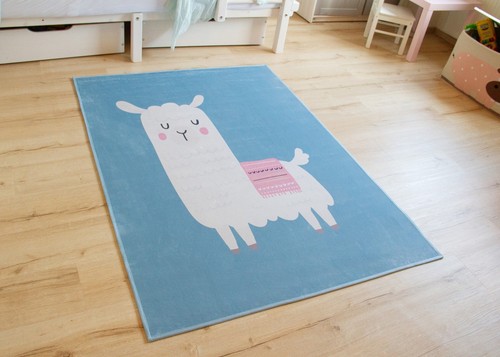 Kinderteppich Einhorn, Auto, Tiere, Rosa, Blau, Grau, Mint, Sweet Dreams - Bild 2 von 45