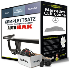 Für MERCEDES CLK Coupe Typ C208 Anhängerkupplung starr +eSatz 13pol 97- NEU