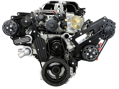Billet Serpentine Front Drive System - LSA -  Silverline Series - w/AC & PS 