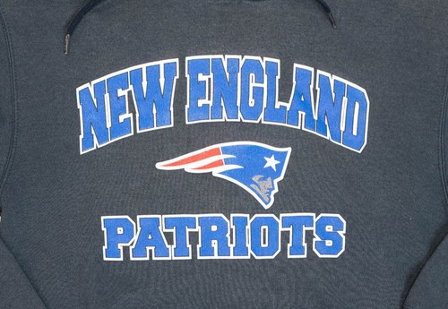 New England Patriots Hoodie Men's Size Medium Blue Navy Distressed NFL - Picture 4 of 16