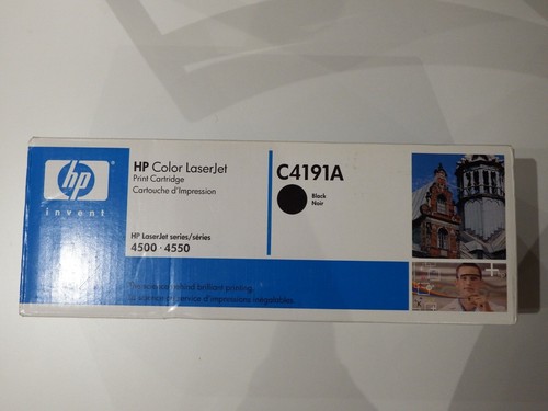 HP C4191A Black Toner Print Cartridge for LaserJet 4500 / 4550 Series Genuine - Afbeelding 1 van 4