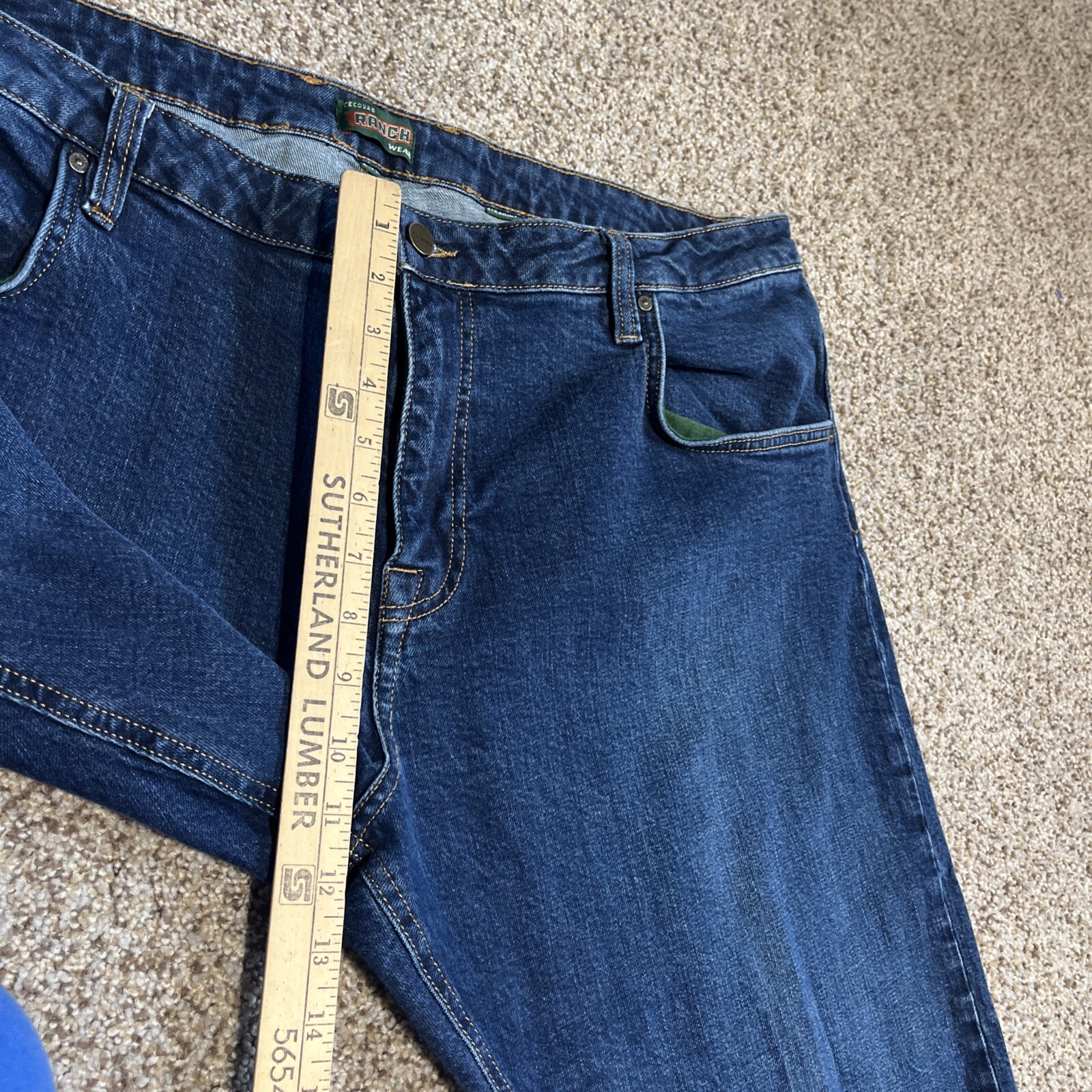 Tecovas Jeans Mens 42x30 (41x29.5) Straight Blue Dark Denim Western - View 7