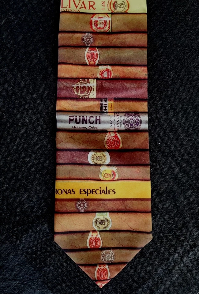 Mens Cigar Tie Vintage Ralph Marlin 1996 Stogey Lover USA - Image 2 of 4