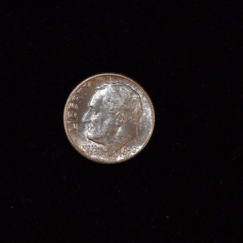 1958-D ROOSEVELT DIME / UNCIRCULATED / #25 / WHITE COIN - Picture 3 of 9