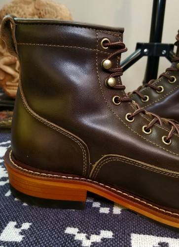 Herren Handgefertigt Leder Affe Holzfäller Schnürstiefel US 10 EU 44 - Bild 19 von 23