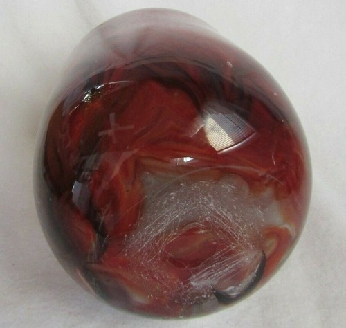 MURANO ITALIAN HAND BLOWN ART GLASS LARGE MULTI COLOR RED VASE - Picture 6 of 7