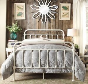 King Antique Style White Victorian Iron Metal Beds Bed Frame Bedroom Furniture Ebay