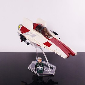 Display Stand for Lego 75175 75003 6207 7134 75248 A-Wing, Acrylic 3D stand only