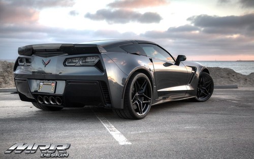 19/20'' MRR M755 Gloss Black Staggered Concave Wheels For Corvette C6 C7 Z06 - Picture 12 of 13