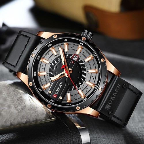 CURREN Casual Mens Quartz Sports Watch Date Top Military Army Waterproof Watches - Picture 6 of 20