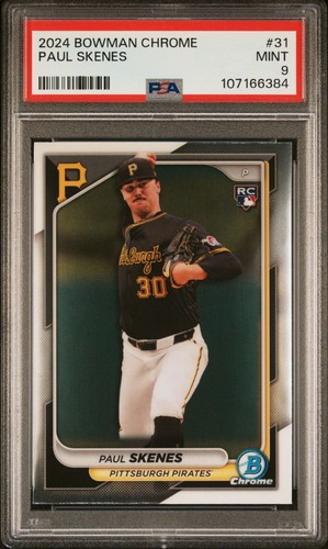 Bowman 2024 cromo #31 Paul Skenes novato RC PSA 9 como nuevo cantidad - Imagen 1 de 3