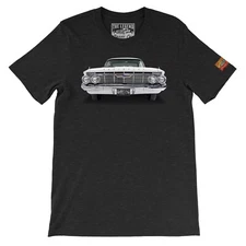 1961 White Chevy Impala  The Legend Classic Car, Men's Gift T-shirts Made in USA