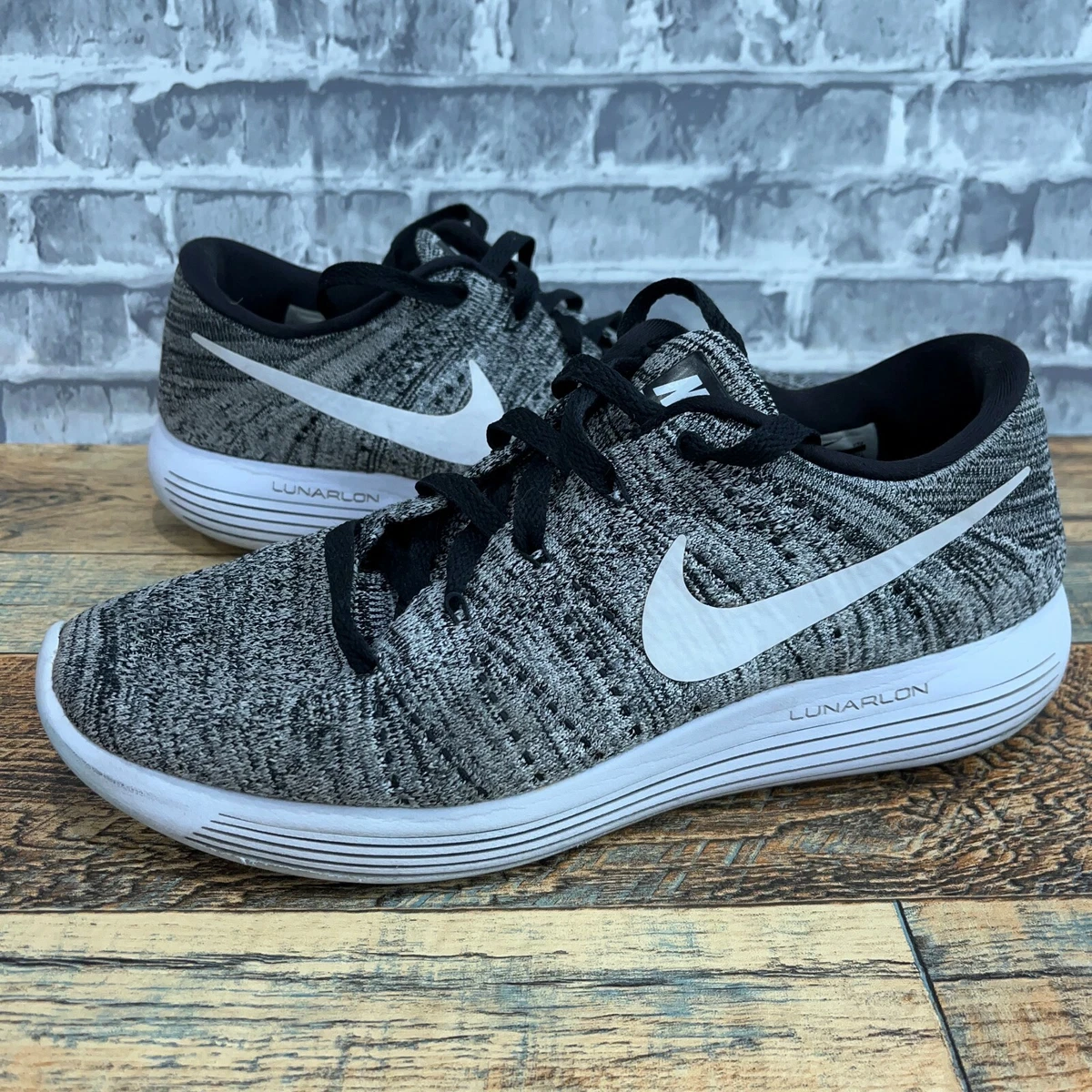 Nike Lunarepic Flyknit Oreo White Running Shoes Mens Size 8.5 | eBay