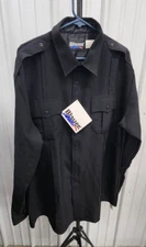 New: Blauer Police Long Sleeve Zippered Polyester Uniform Shirt 8600-Z