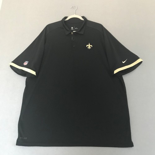 Nike Dri Fit Onfield Apparel New Orleans Saint Short Sleeve Polo Shirt Size 3XL - Picture 3 of 13