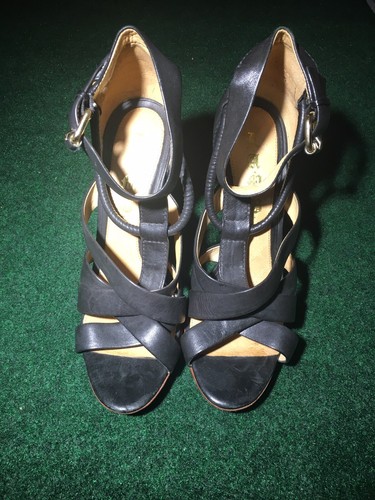 Womens L.A.M.B Black Strappy Sandals 
