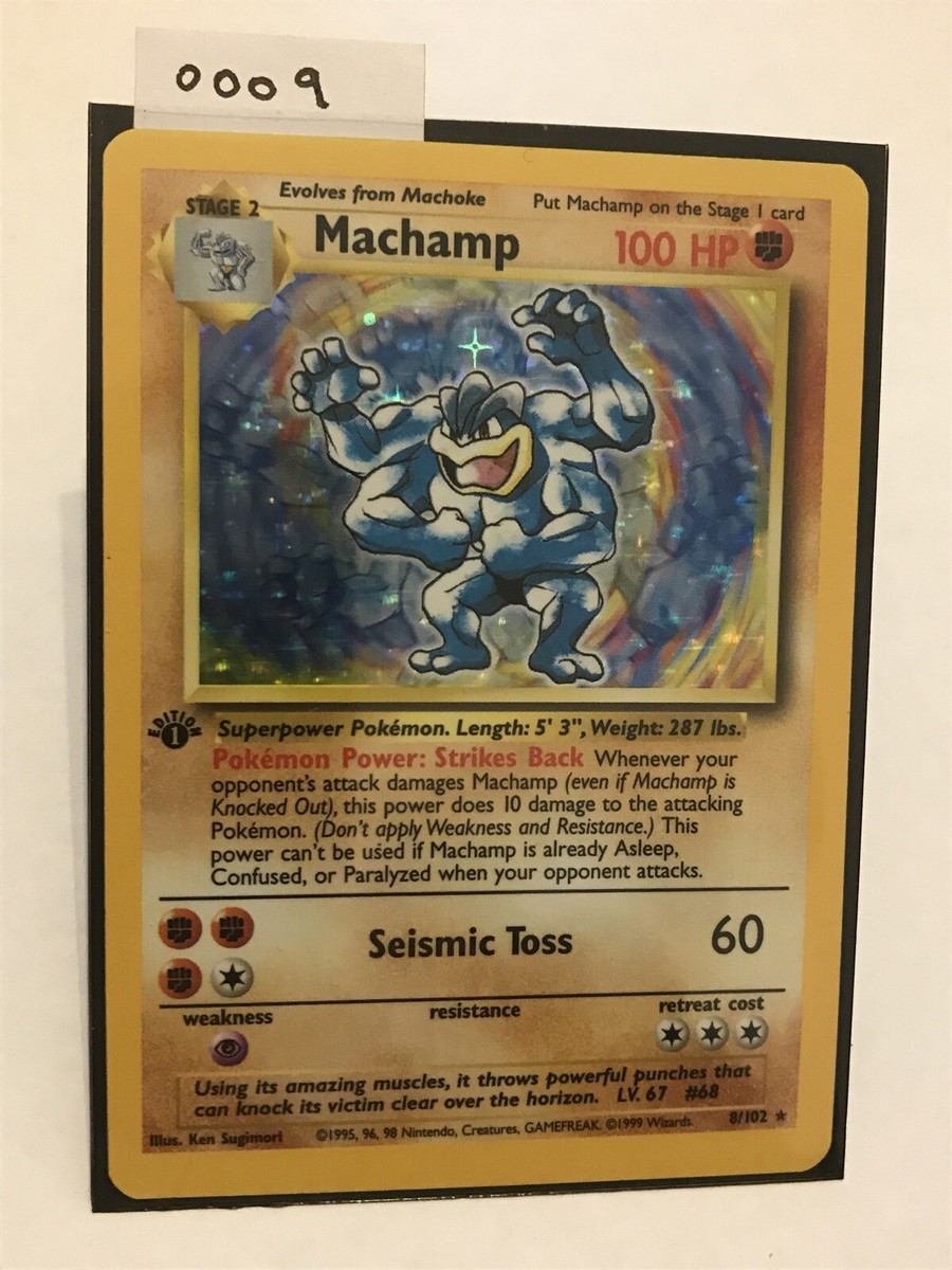 pokemon card MACHAMP 1st Edition HOLOGRAM ERROR : 009 PSI ungraded ** MINT ** | eBay pokemon card MACHAMP 1st Edition HOLOGRAM ERROR : 009 PSI ungraded ** MINT ** | eBay