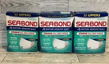 Sea-Bond Denture Adhesive UPPERS 30 ct ( 3 boxes ) MINT green “Box Damage”