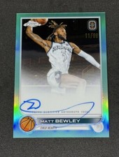 2022-23 Topps Chrome OTE Matt Bewley Aqua Auto Refractor SP /99