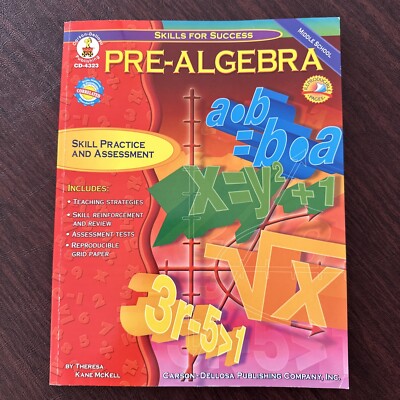 CARSON-DELLOSA Pre-Algebra Skill For Success 4323
