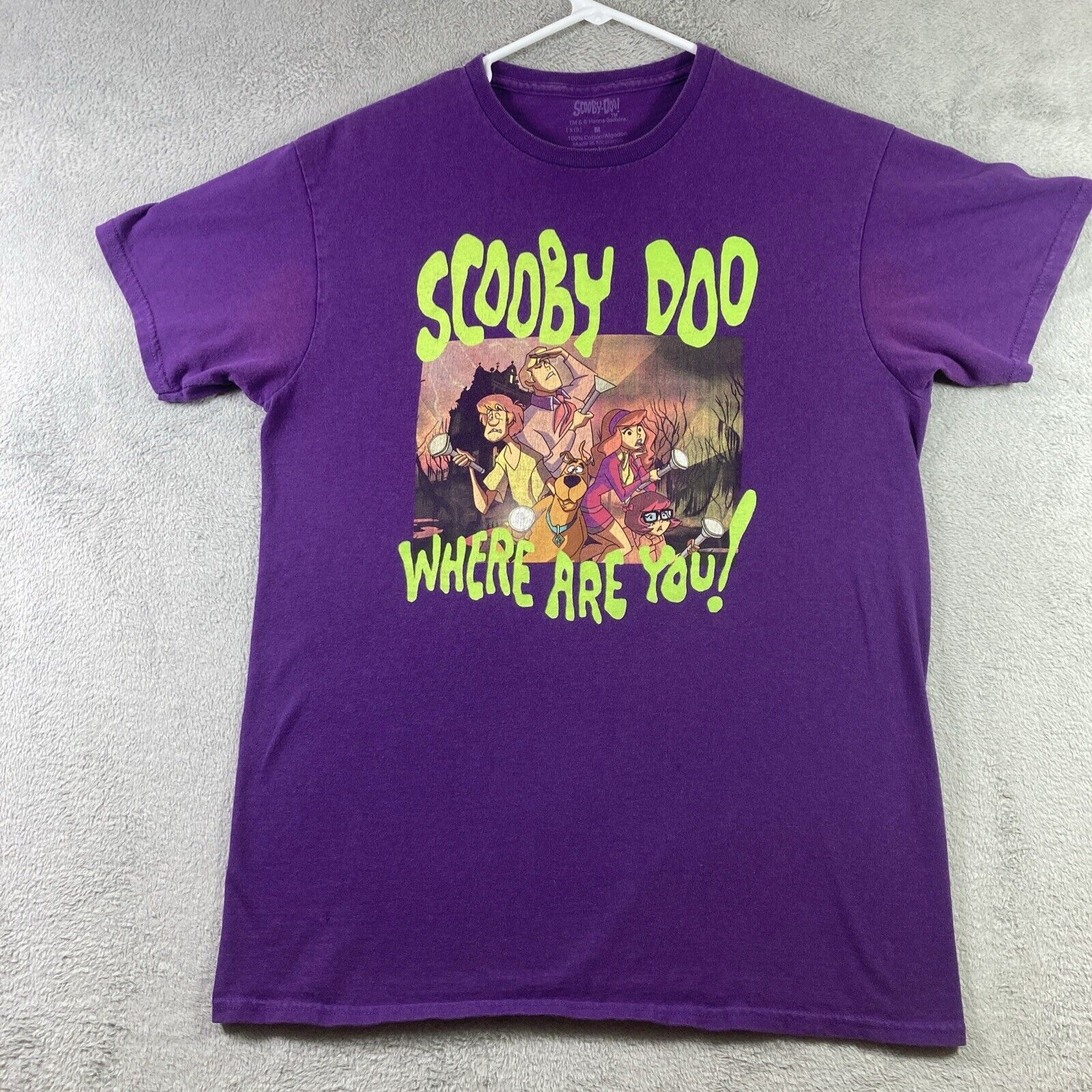 2019 Scooby-Doo Shirt Adult Medium Purple Graphic… - image 1