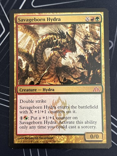1x Savageborn Hydra (100) Dragon's Maze LP MTG Magic the Gathering x1 MKE