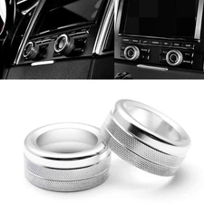 2x Chrome Metal Interior Volume Radio Switch Knob Cover Trim For Porsche 911 718