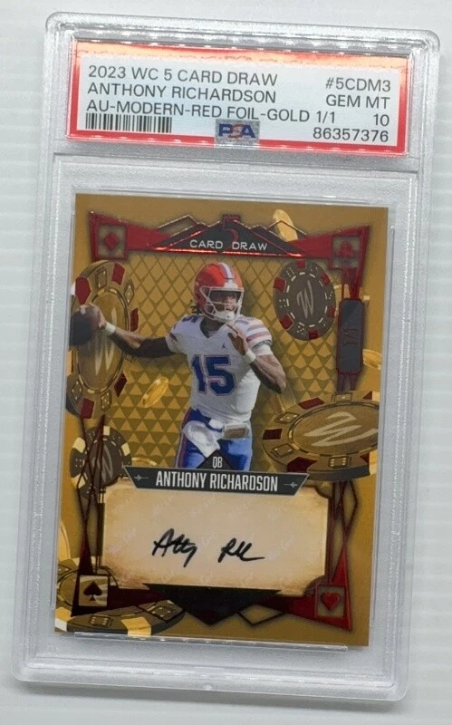 Anthony Richardson Wild Card 5 Card Draw Autographs #5CDM3 Modern-Crystal Foil-Black 1/1