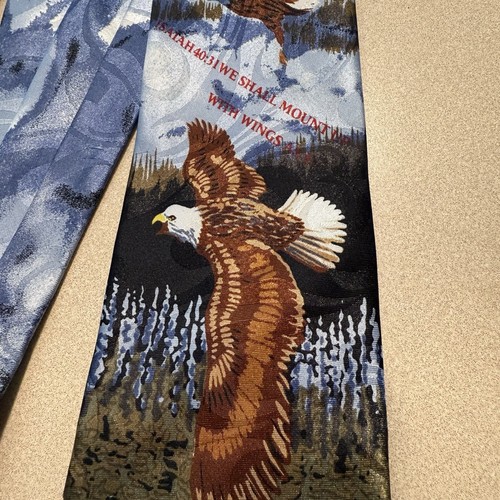 Steven Harris Christian Neck Tie Handmade Eagle Isaiah 40:31 - Picture 2 of 6