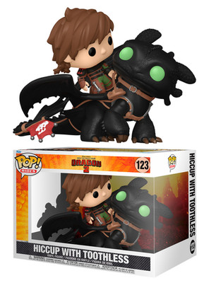 Funko Pop! Rides*HICCUP W/ TOOTHLESS*N° 123*HICKS MIT OHNEZAHN*Drachenzähmen*NEU