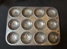 Vintage Made In England Madeleine Baking Tray Tin - good  Condition
