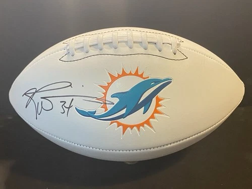 Ricky Williams Autographed Miami Dolphins Logo Football Schwartz Sports COA