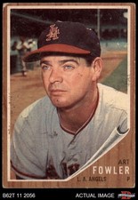 1962 Topps #128 Art Fowler Normal Tint Angels COMMON VARIATION 1 - POOR