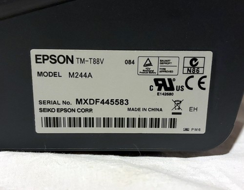2 Epson M244A TM-T88V USB POS Thermal Receipt Printers Auto Cut, cables + Paper - Picture 4 of 6