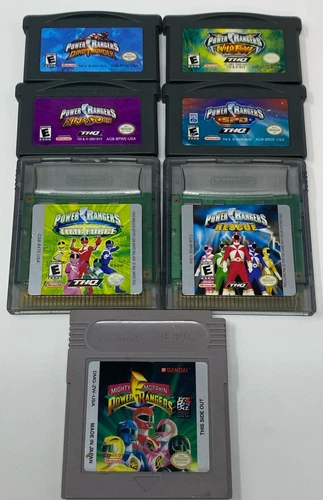 Game Boy Advance Power Rangers Lot 7 Games Dino Thunder Ninja Storm Wild Force