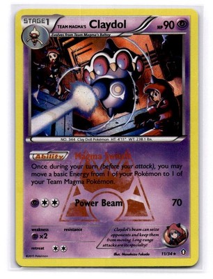 Team Magma's Claydol Double Crisis 11/34 Holo LP