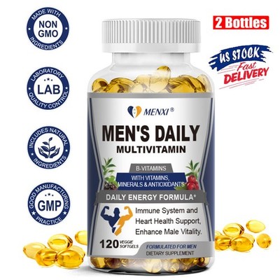 Multivitamin Softgels for Men , Daily Vitamin Mineral 240 Vegetarian Capsules