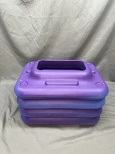 4 ORIGINAL CIRCUIT SIZE AEROBIC THE STEP PLATFORM RISERS 10x14 PURPLE