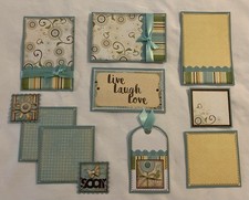 LIVE LAUGH LOVE Premade Scrapbook Page Mat Set SEWN