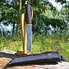 Hunting Fixed Blade Tanto Knife With Paracord Handle For Camping & Outdoor