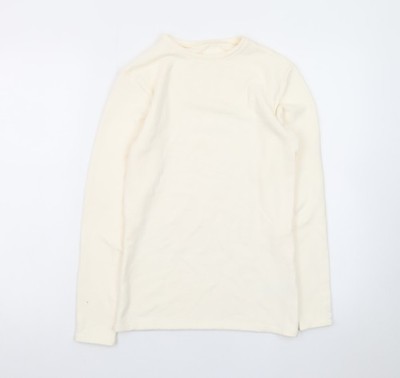Marks and Spencer Damen Elfenbein Heatgen Langarm Rundhalsausschnitt Pullover Größe 12