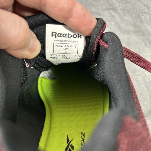 Reebok Shoes Work Print ULTK Women's Size 9 M RB248 Burgundy Black - Picture 5 of 11