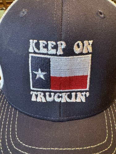 Neu mit Etikett Keep On Truckin Baseball-Truckermütze Texas Flagge Grateful Dead NEU Druckknopflasche - Bild 2 von 5