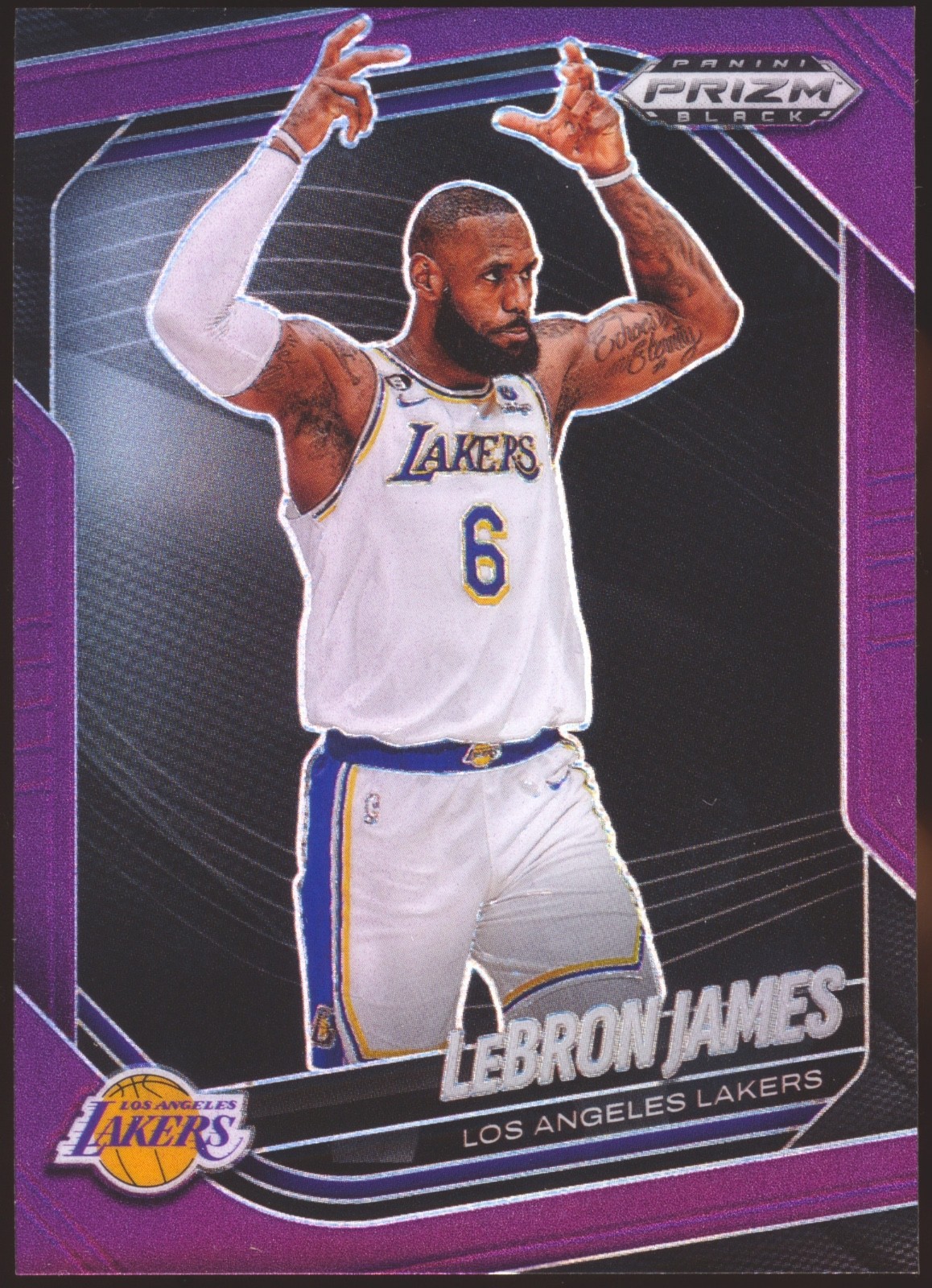 2024 PANINI PRIZM BLACK LEBRON JAMES #52 PURPLE PRIZM 34/99!