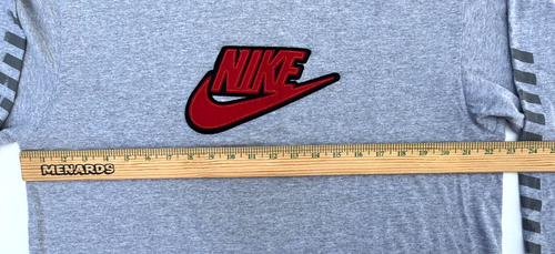 Men's Vintage Y2K Nike Long Sleeve T-Shirt Center Logo Swoosh Sz L - Picture 11 of 12