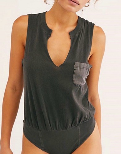 FREE PEOPLE Body "In Your Pocket" Body schwarz Größe L